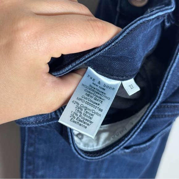 RAG & BONE Nina High-Rise Skinny Jeans Dark Wash New Gate Blue - Picture 15 of 15
